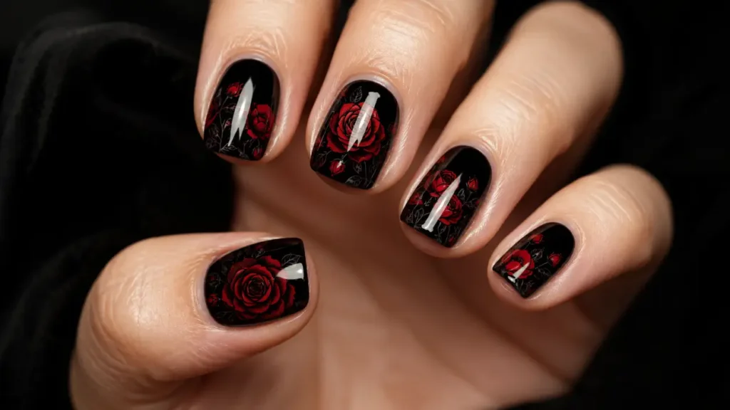 Red Roses Nails