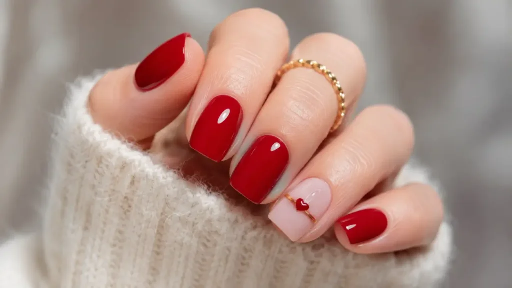 Romantic Red Nails