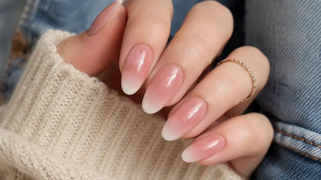 Rosy Nude Cat Eye Nails