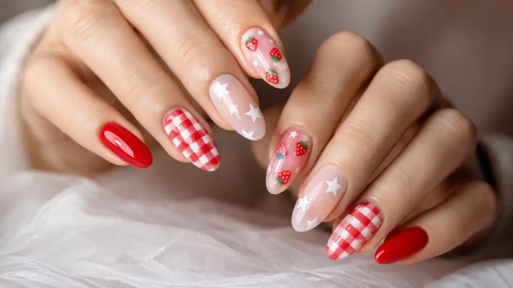 Strawberry Short Nails