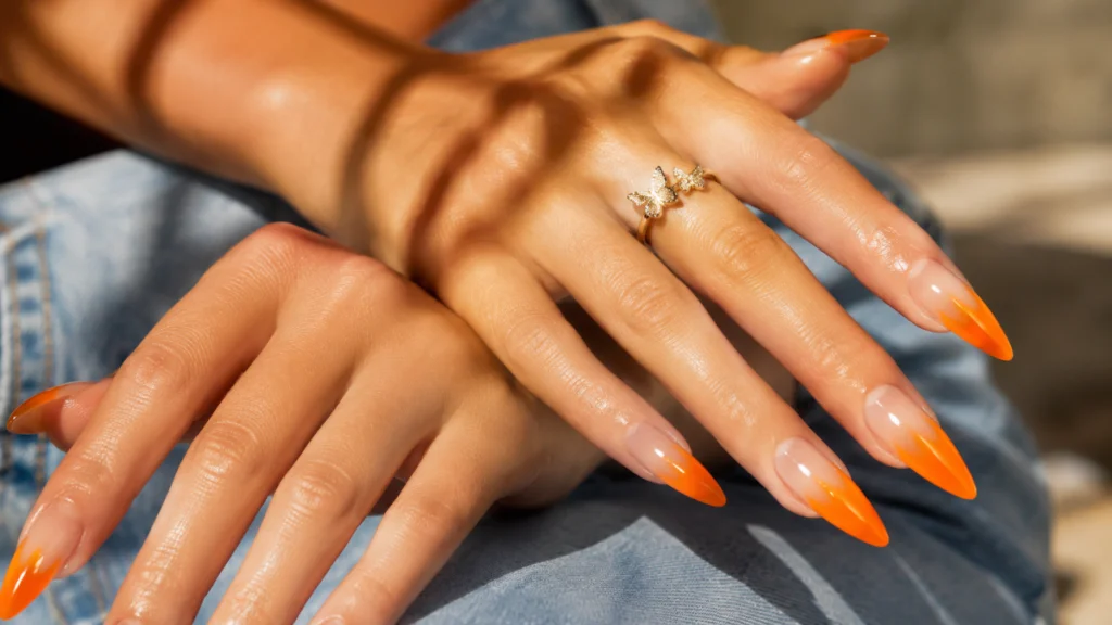 Sunset Aura Nails