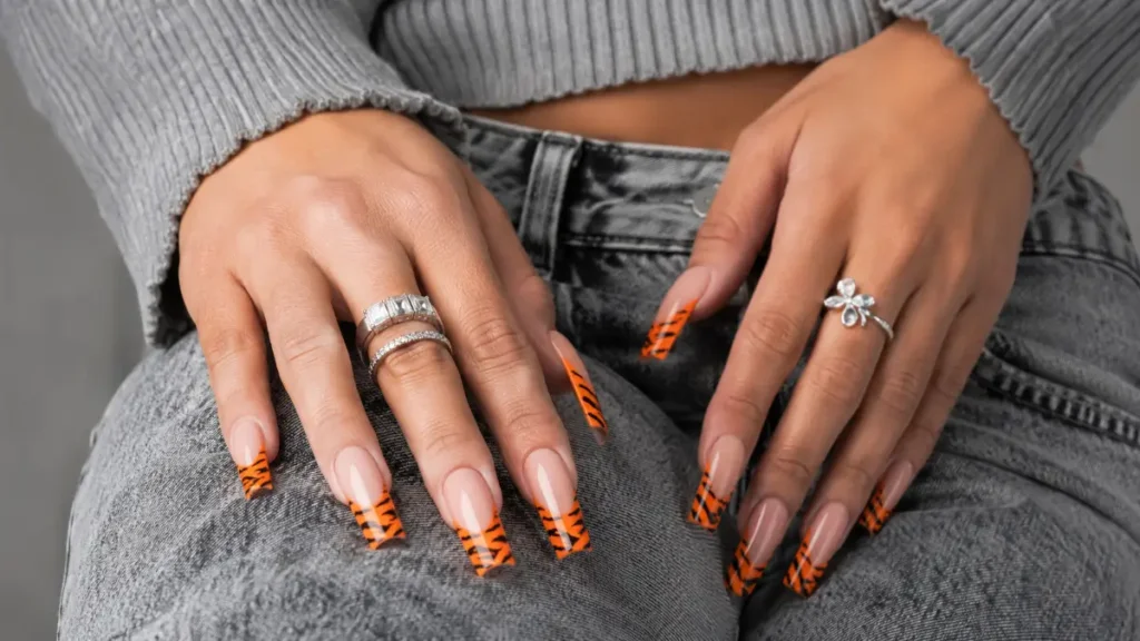 Tiger Print Nails