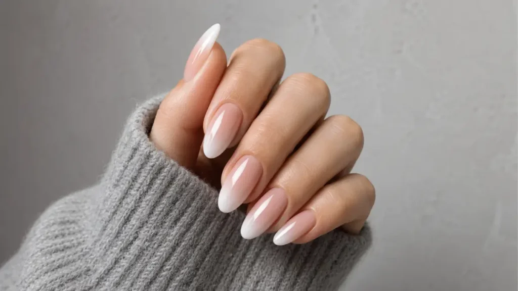White Ombre Nails