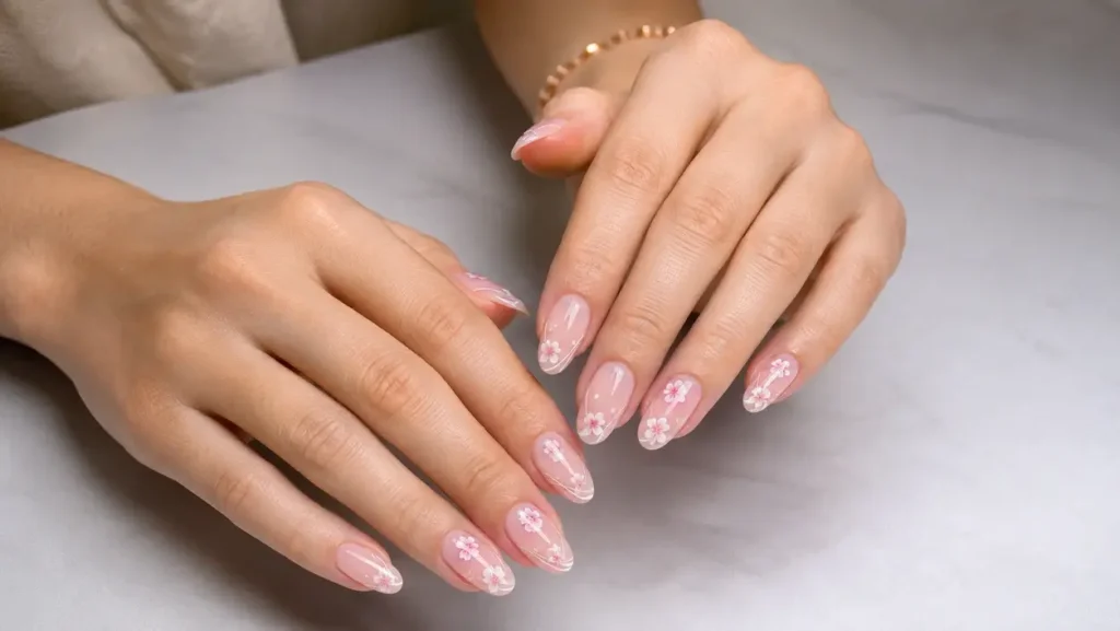 Dainty Floral Nails