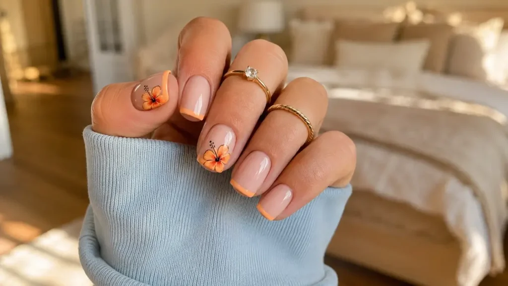 Orange Hibiscus Accent